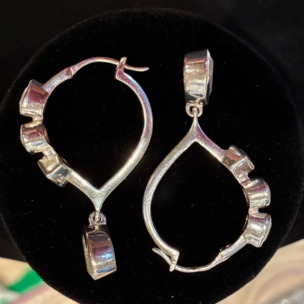 Sterling Silver 925 Dangle Earrings - Picture 3 of 4